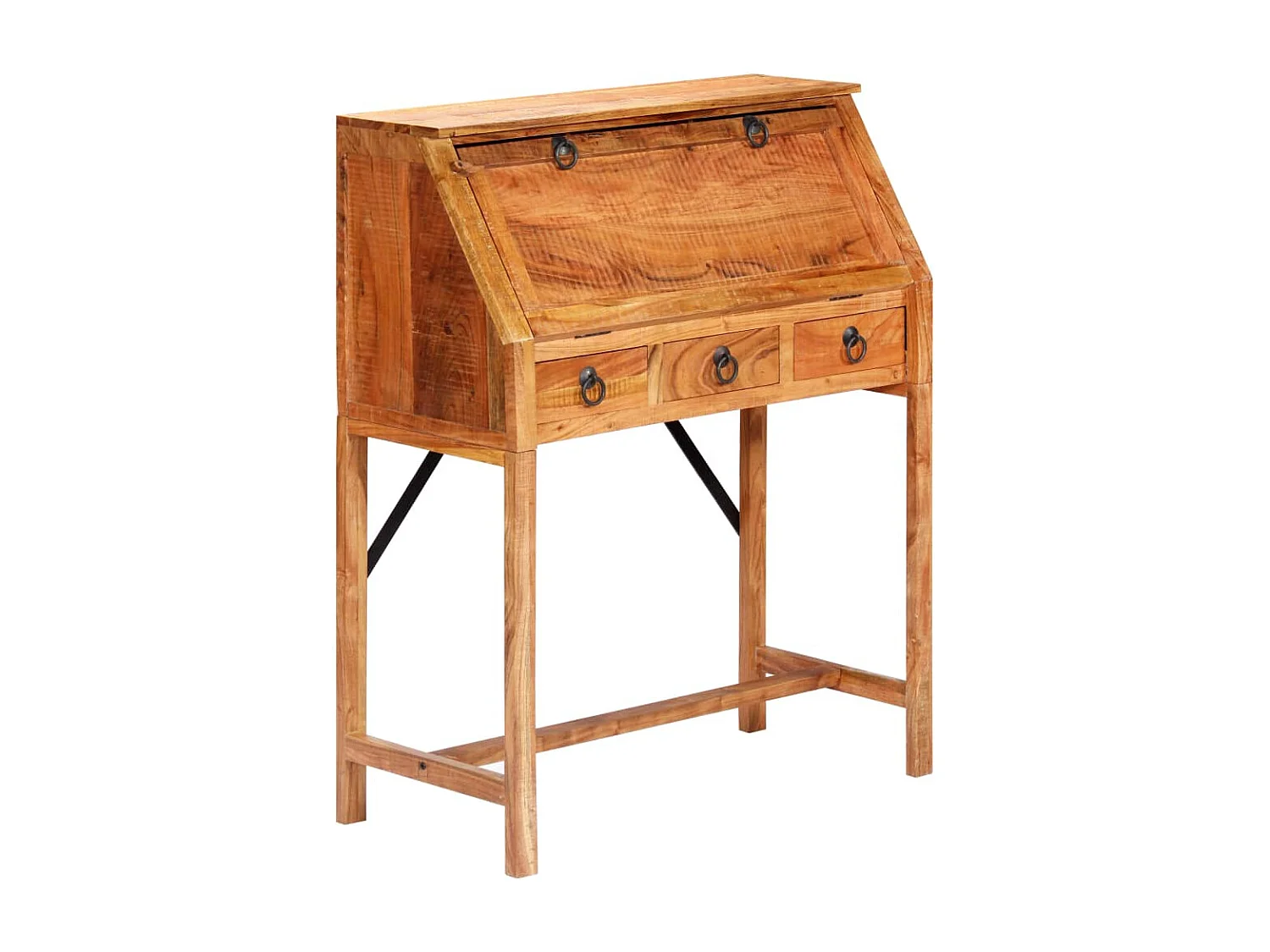 Schrijftafel 90x40x107cm massief acaciahout
