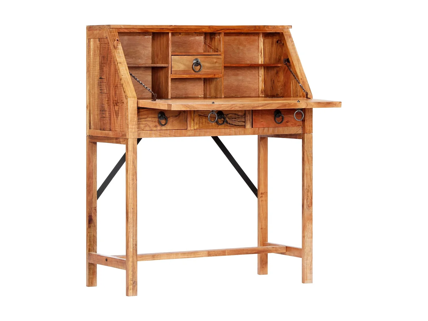 Schrijftafel 90x40x107cm massief acaciahout