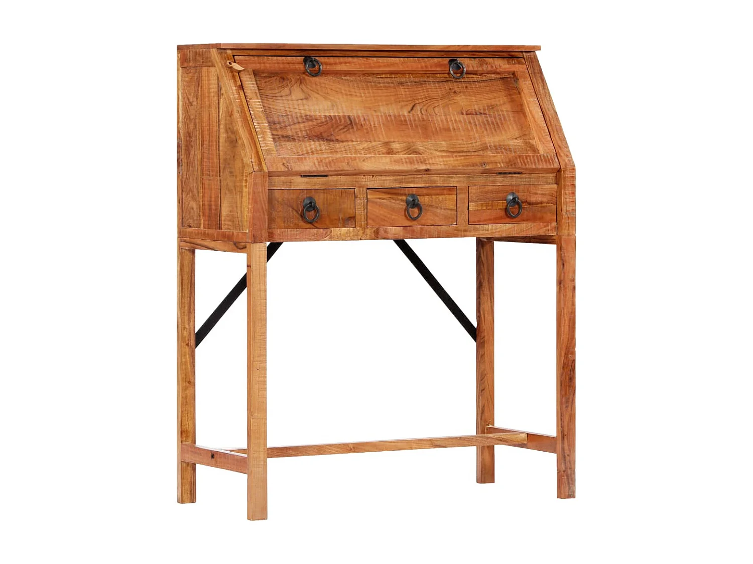 Schrijftafel 90x40x107cm massief acaciahout