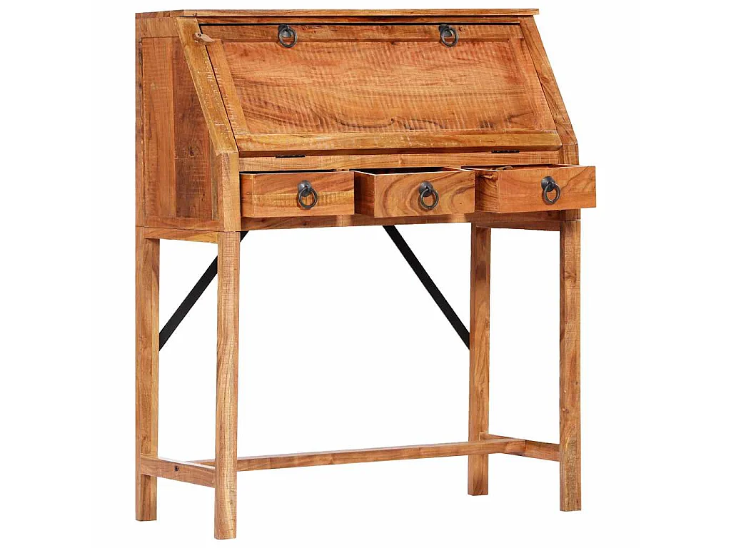 Bureau 90x40x107 cm Bois d'acacia massif