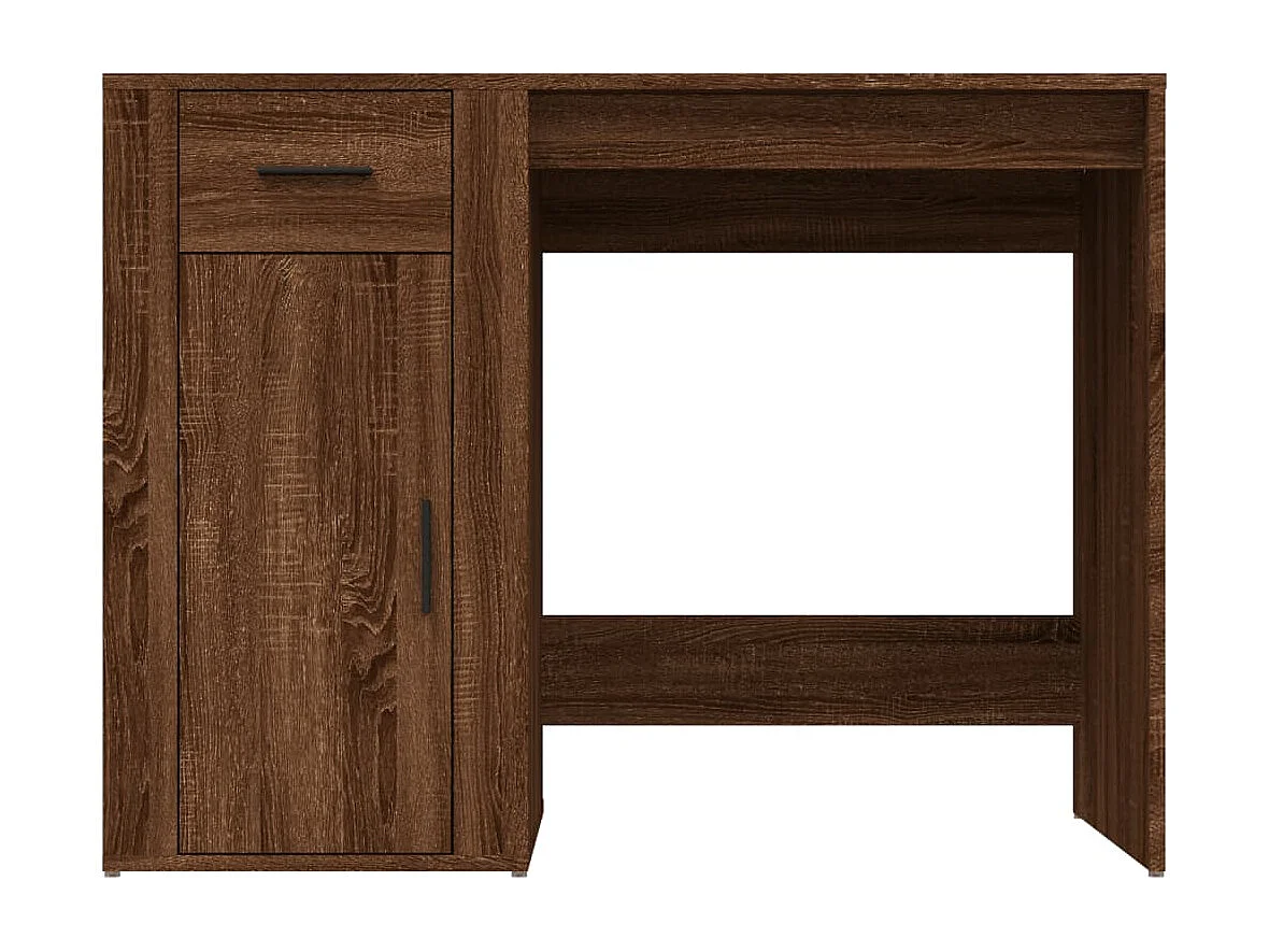 Bureau 100x49x75 cm bewerkt hout bruin eikenkleur