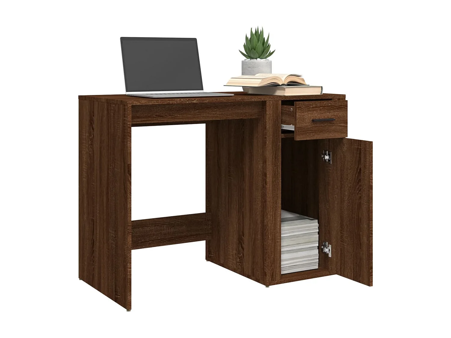 Bureau Chêne marron 100x49x75 cm Bois d'ingénierie