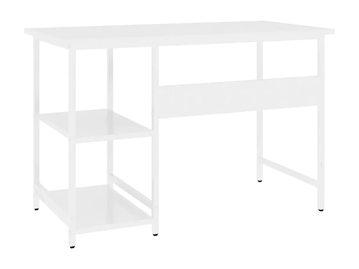 Computertisch Weiß 105x50x72 cm MDF und Metall