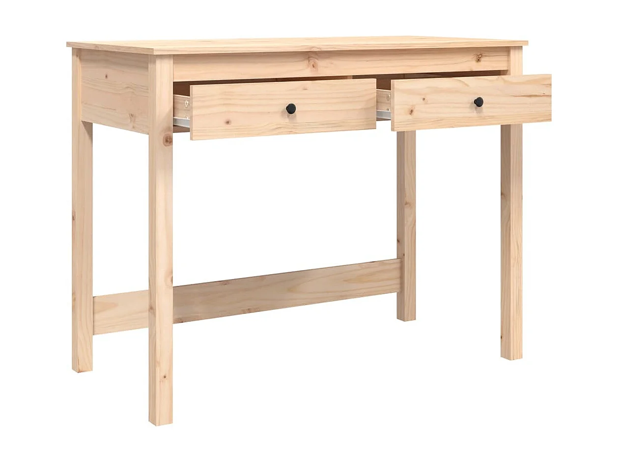 Scrivania con Cassetti 100x50x78 cm in Legno Massello di Pino