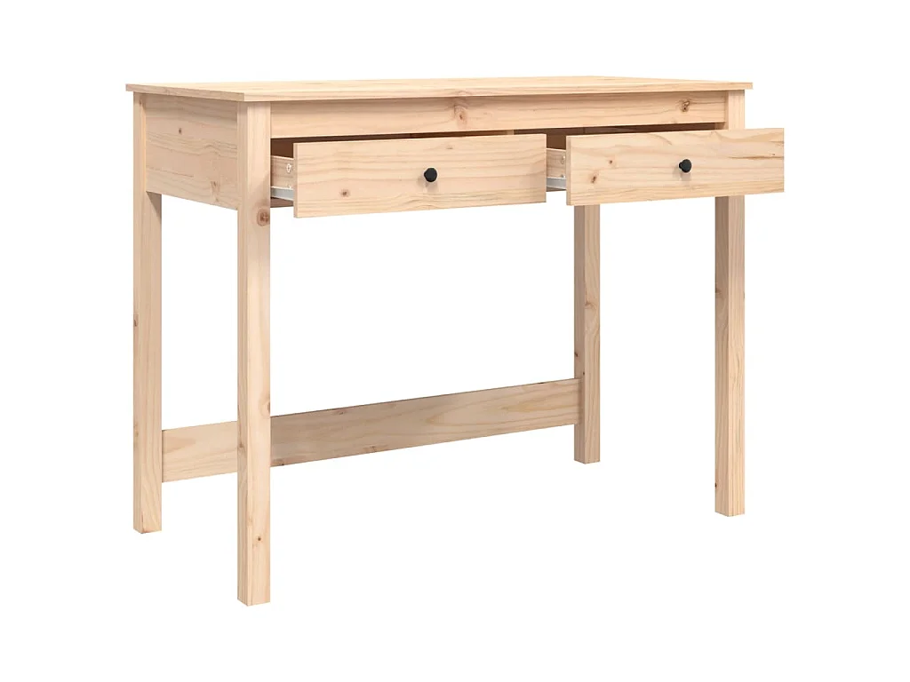Scrivania con Cassetti 100x50x78 cm in Legno Massello di Pino