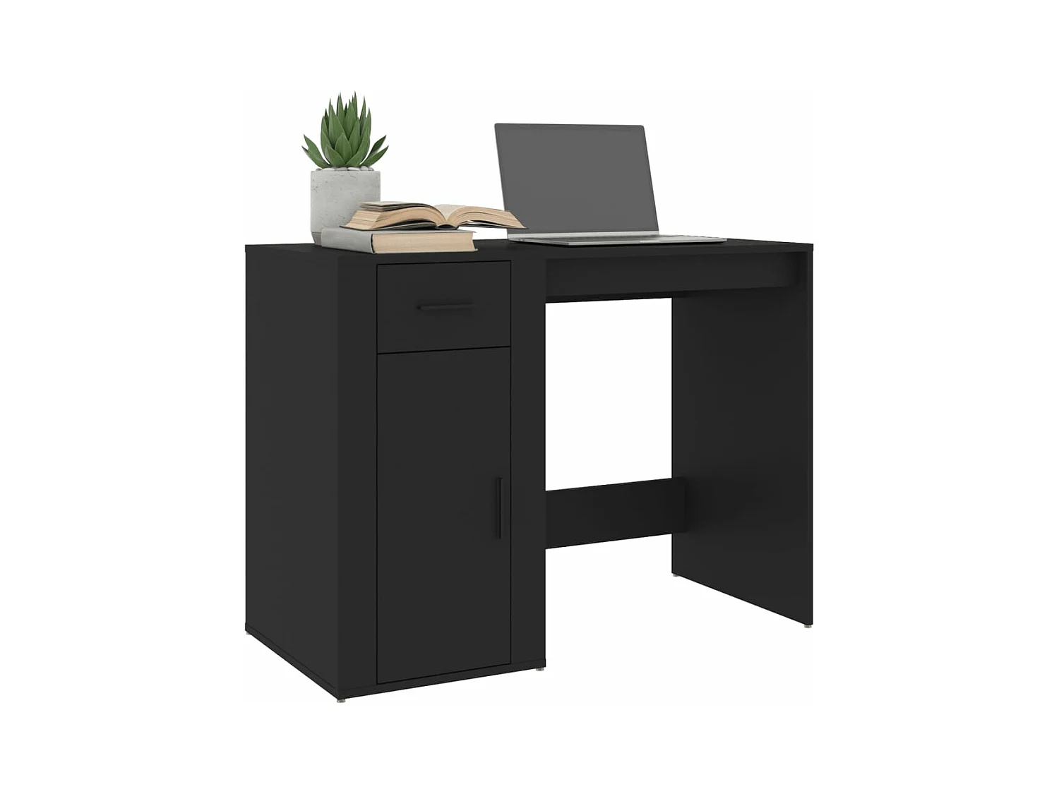 Bureau Noir 100x49x75 cm Bois d'ingénierie