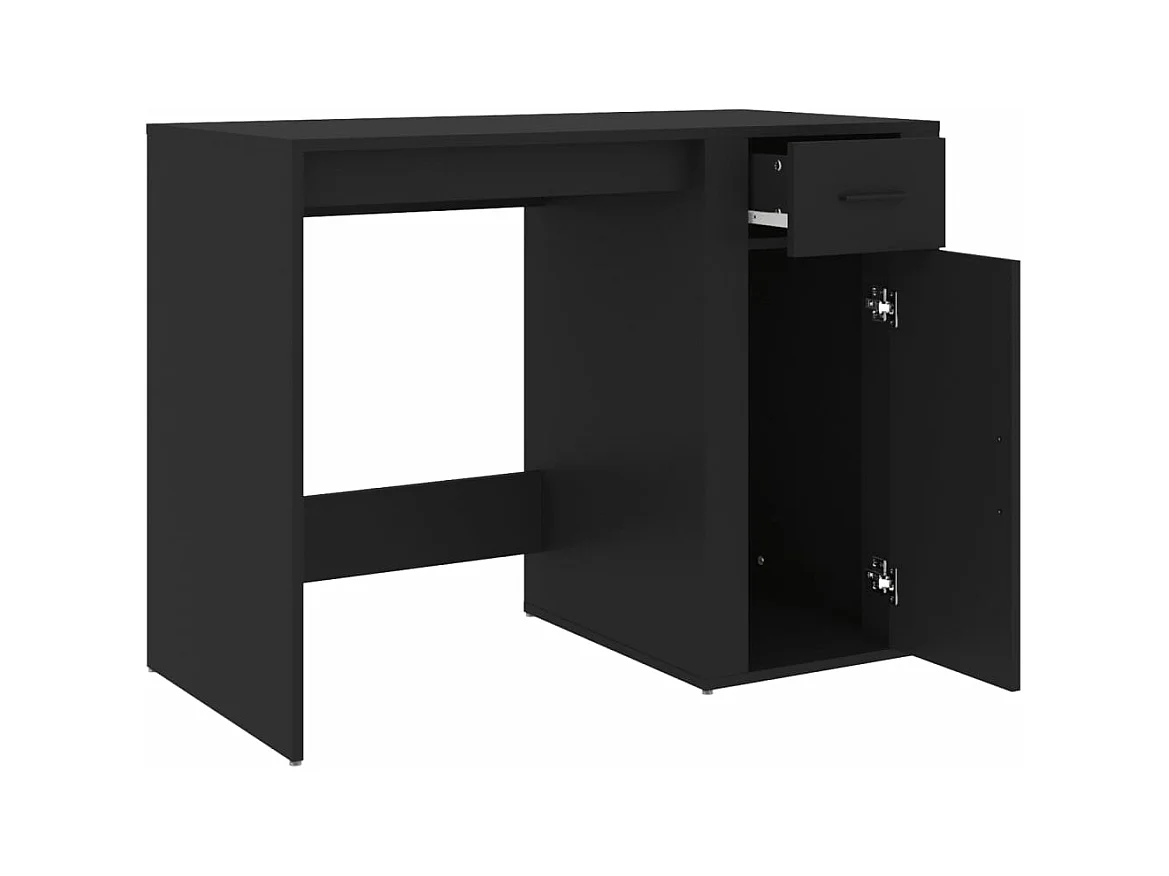 Bureau Noir 100x49x75 cm Bois d'ingénierie