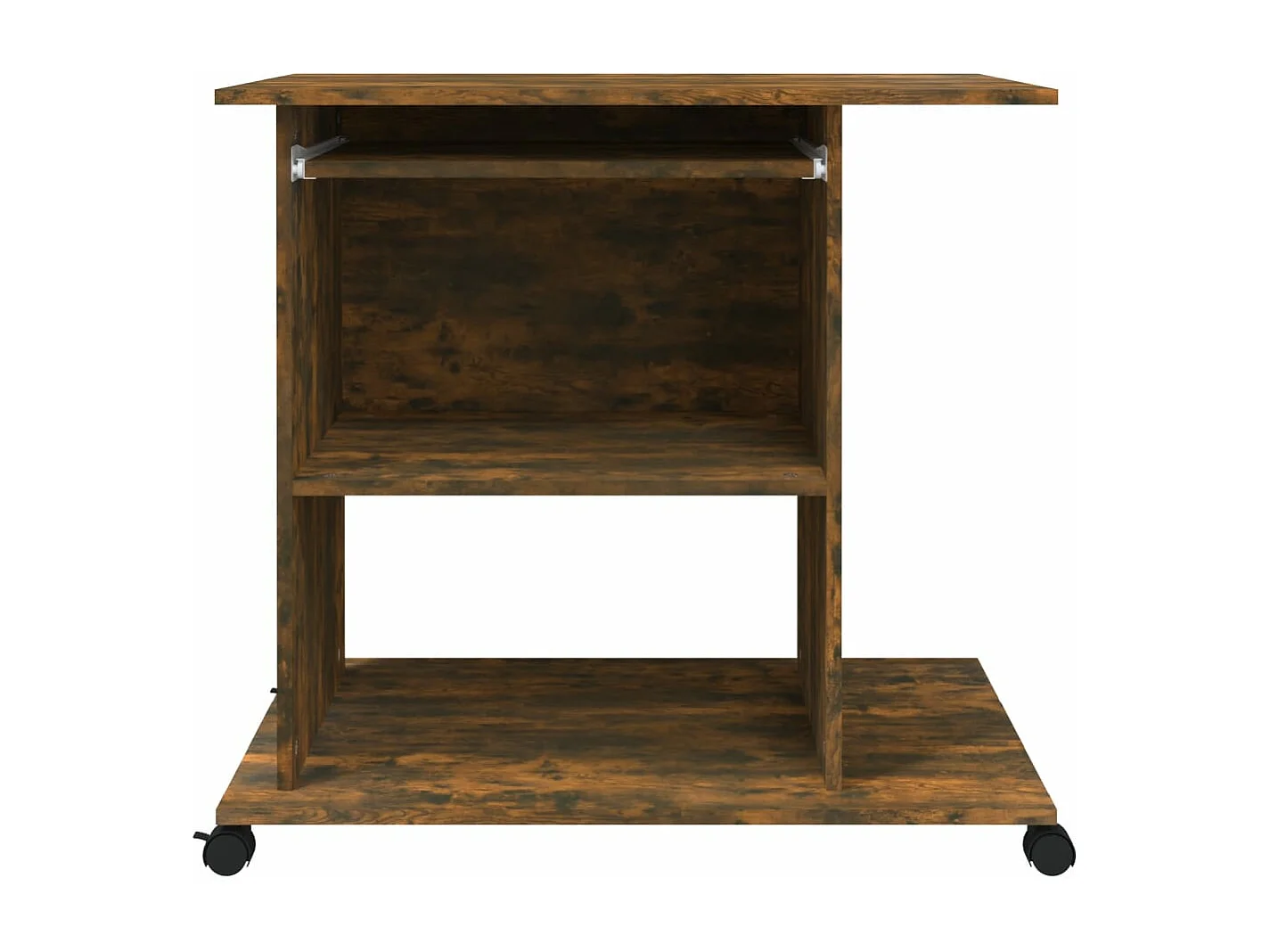 Bureau d'ordinateur Chêne fumé 80x50x75 cm Bois d'ingénierie