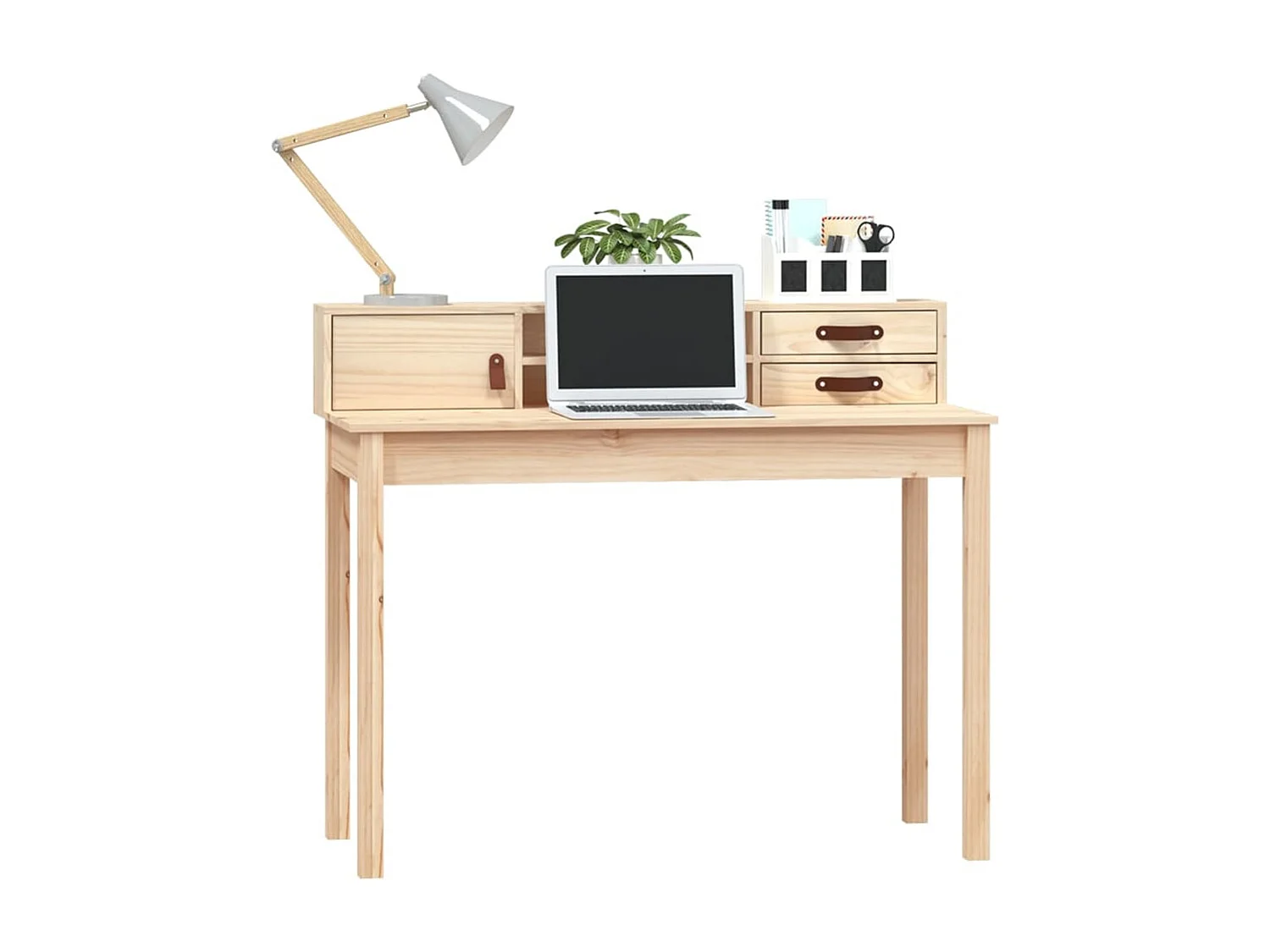 Scrivania 110x50x93 cm in Legno Massello di Pino