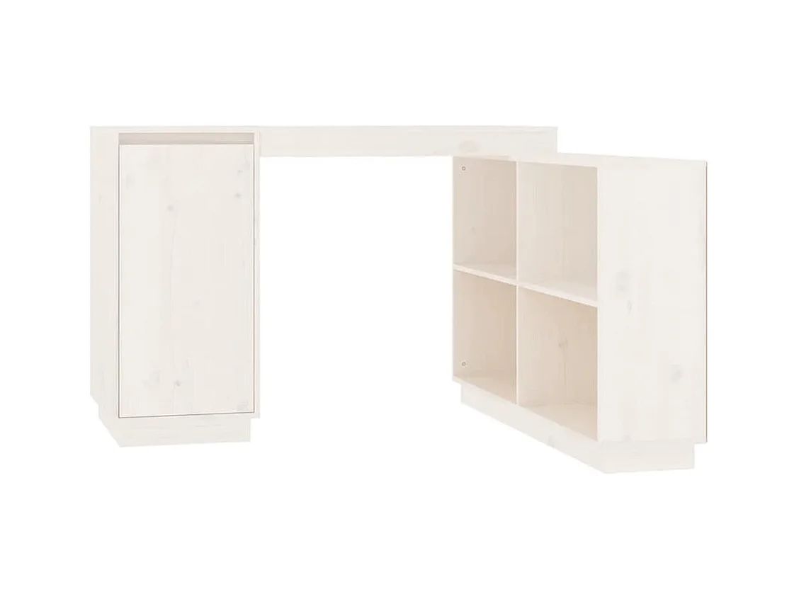 Escritorio de madera maciza de pino blanco 110x50x75 cm