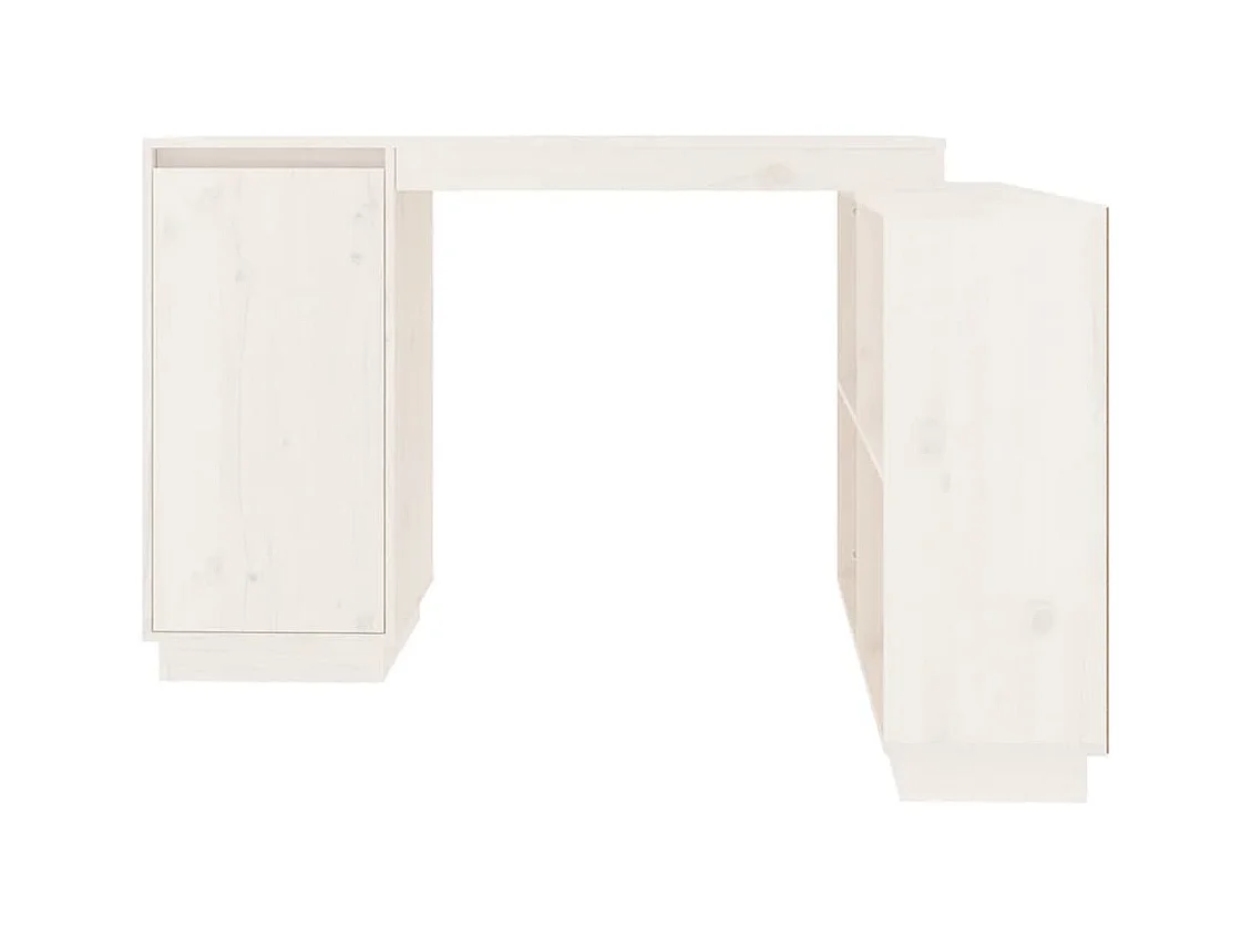 Escritorio de madera maciza de pino blanco 110x50x75 cm
