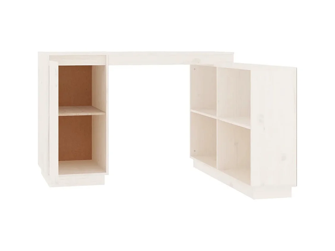 Escritorio de madera maciza de pino blanco 110x50x75 cm