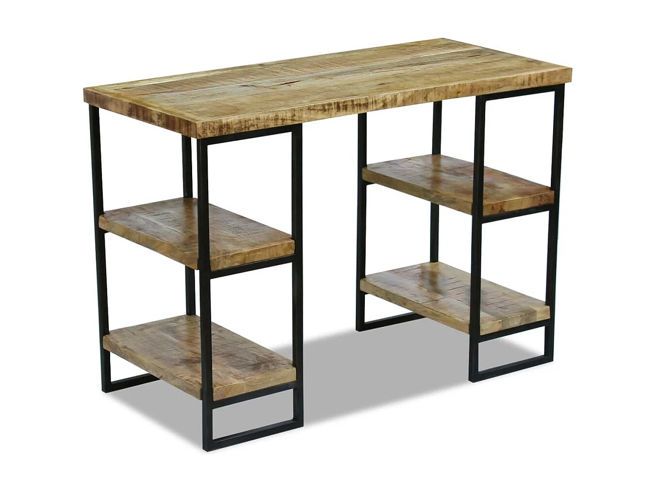 Scrivania da Ufficio in Legno di Mango 110x50x76 cm