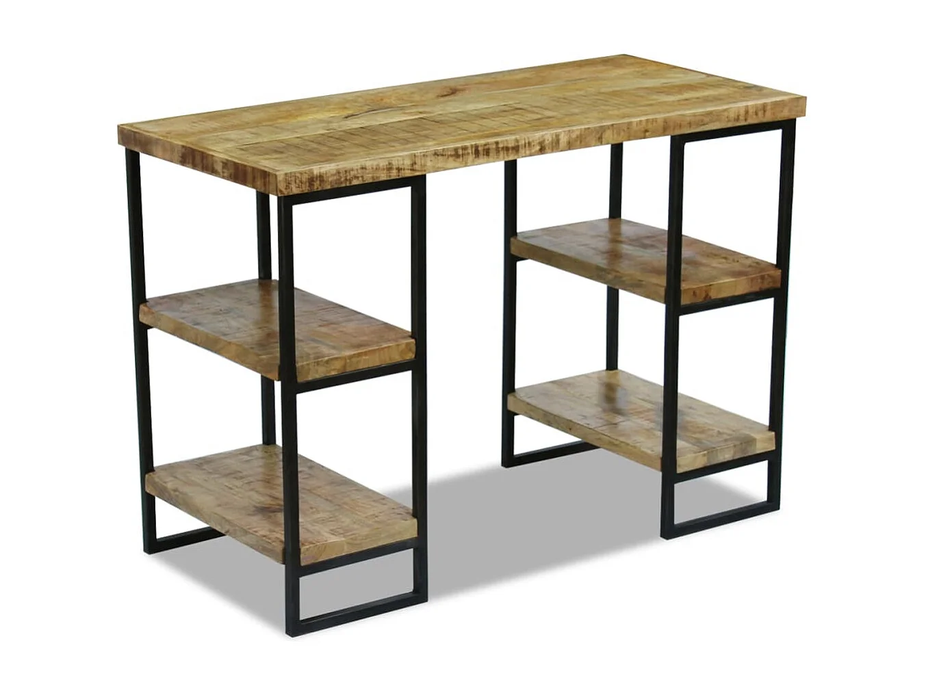 Scrivania da Ufficio in Legno di Mango 110x50x76 cm