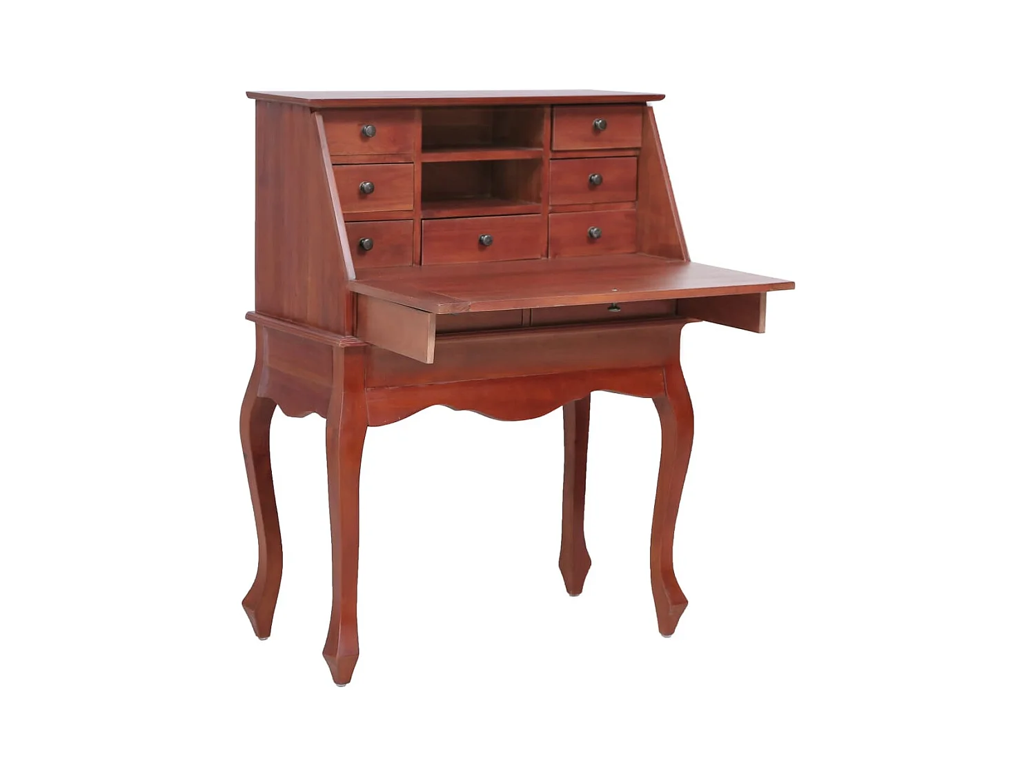 Bureau secrétaire Marron 78x42x103 cm Bois d'acajou massif