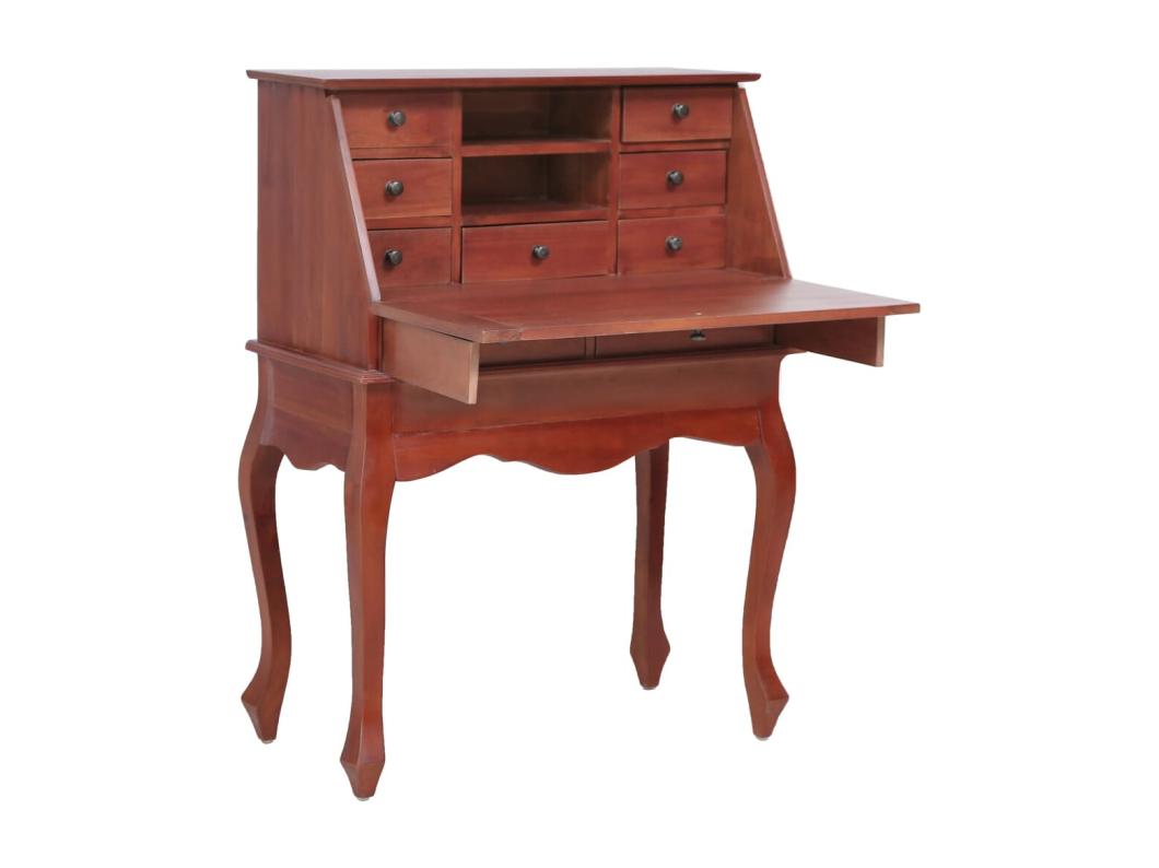Secretaire 78x42x103 cm massief mahoniehout bruin