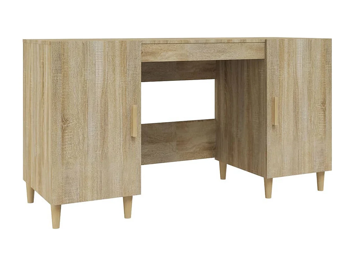 Bureau 140x50x75 cm bewerkt hout sonoma eikenkleurig