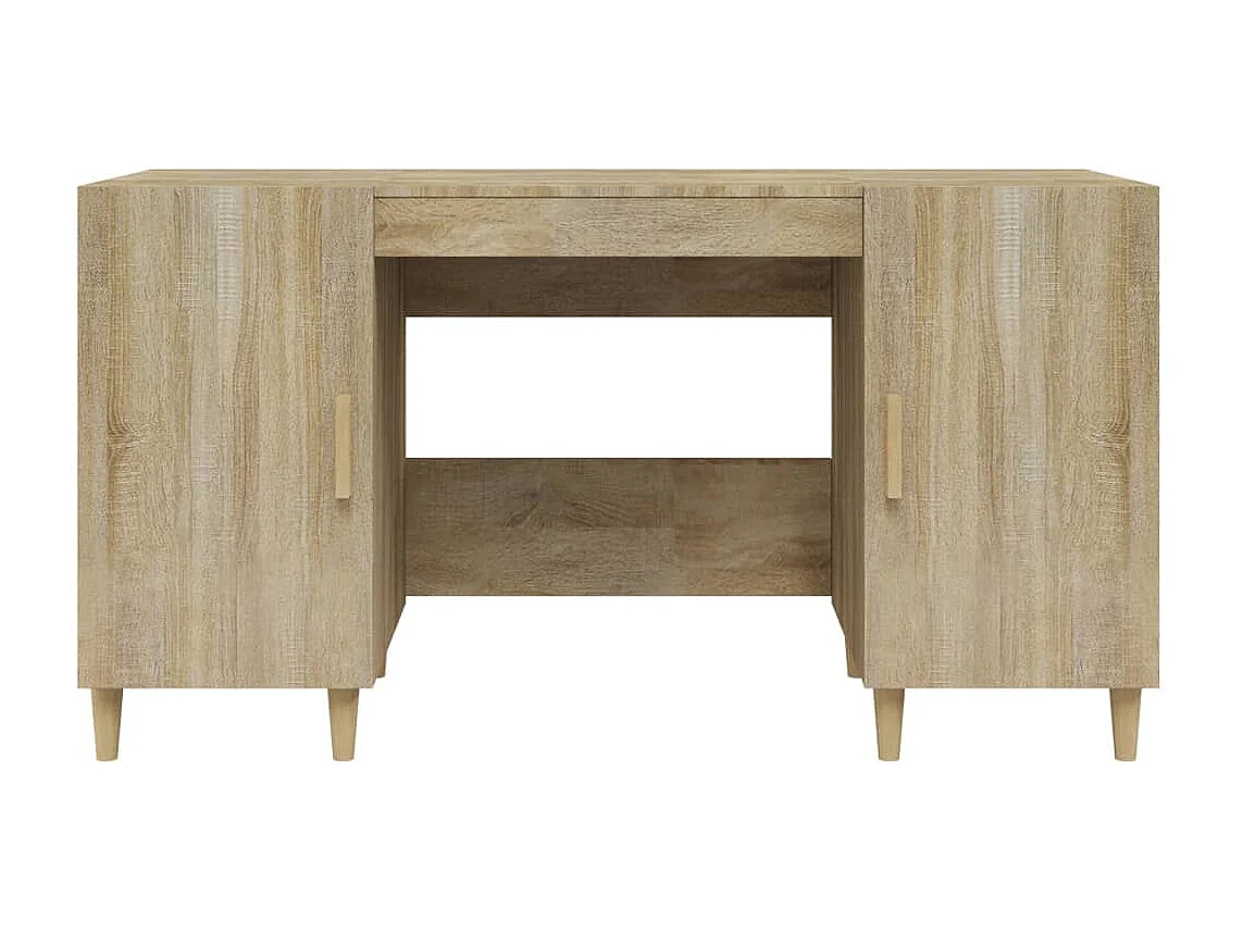 Bureau 140x50x75 cm bewerkt hout sonoma eikenkleurig
