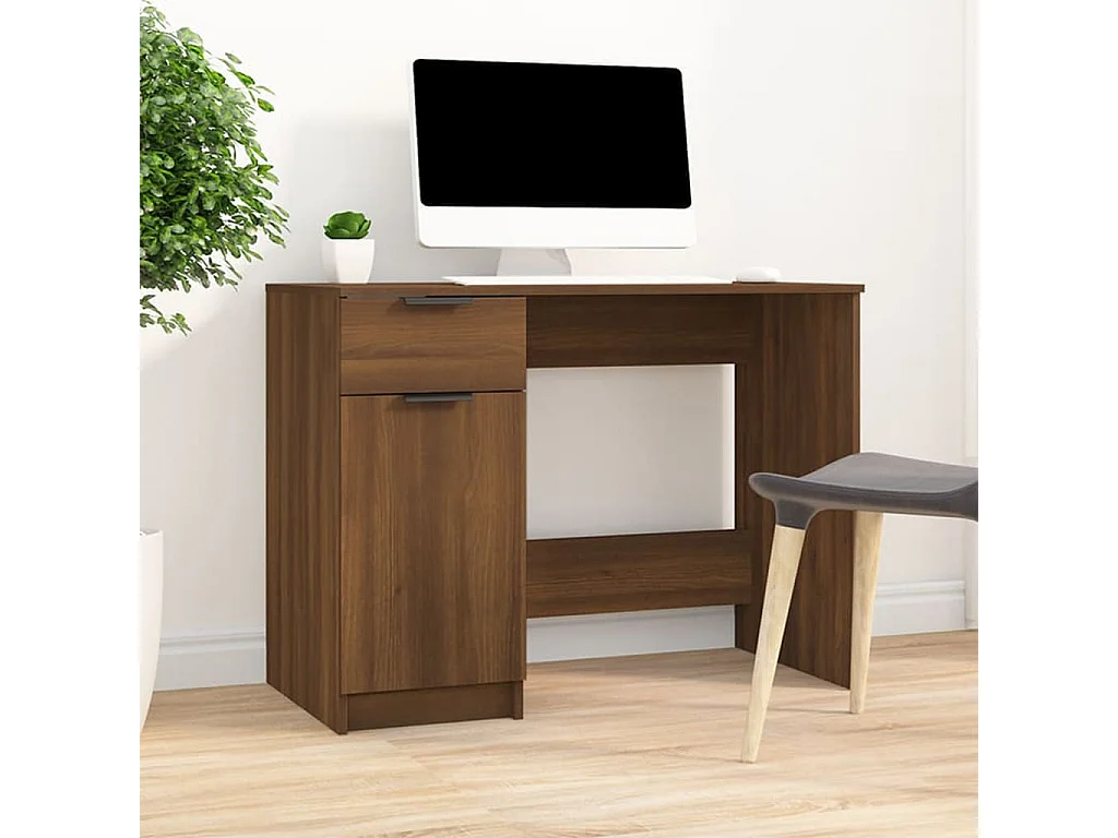 Bureau Chêne marron 100x50x75 cm Bois d'ingénierie