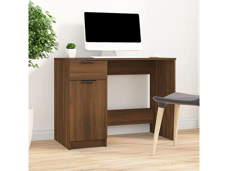 Bureau Chêne marron 100x50x75 cm Bois d'ingénierie