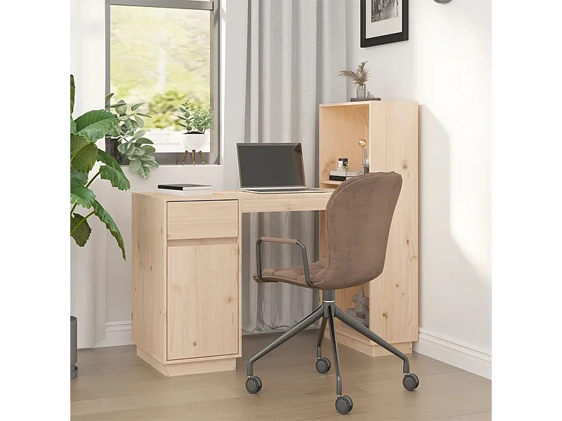 Secretária 110x53x117 cm madeira de pinho maciça