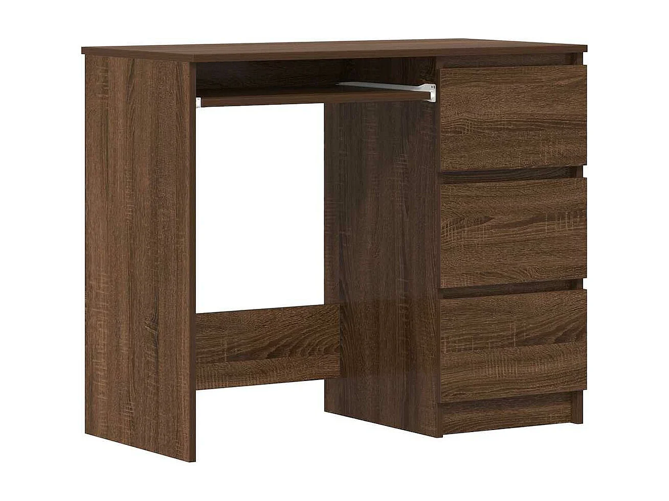 Bureau Chêne marron 90x45x76 cm Bois d'ingénierie
