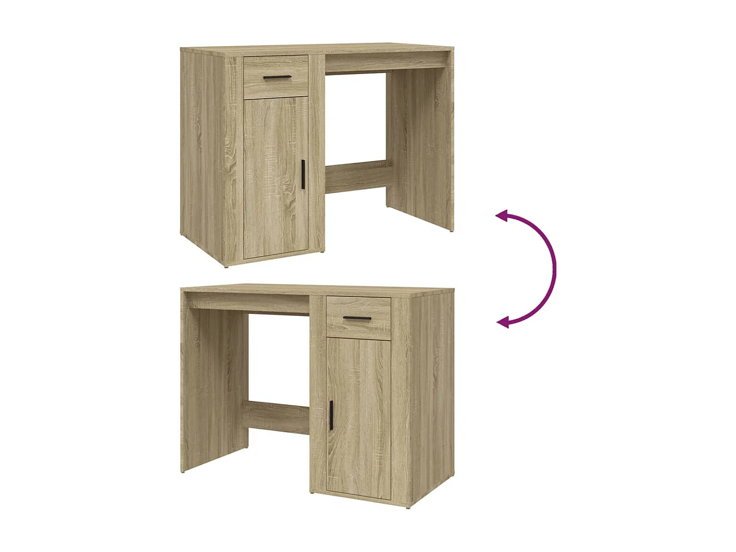 Schreibtisch Sonoma-Eiche 100x49x75 cm Holzwerkstoff