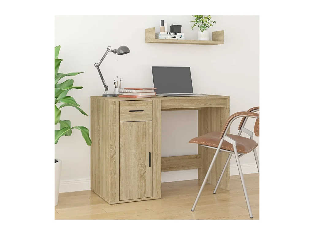 Bureau 100x49x75 cm bewerkt hout sonoma eikenkleurig