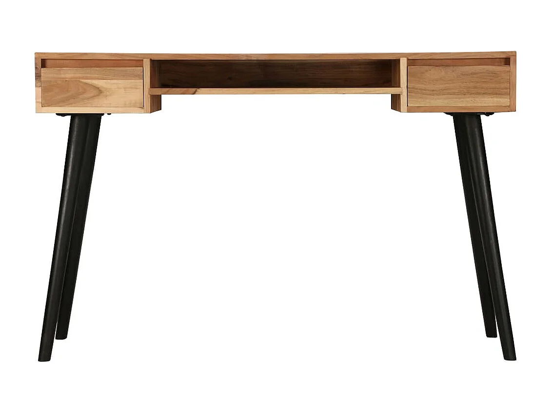 Secretária em madeira de acácia maciça 118x45x76 cm