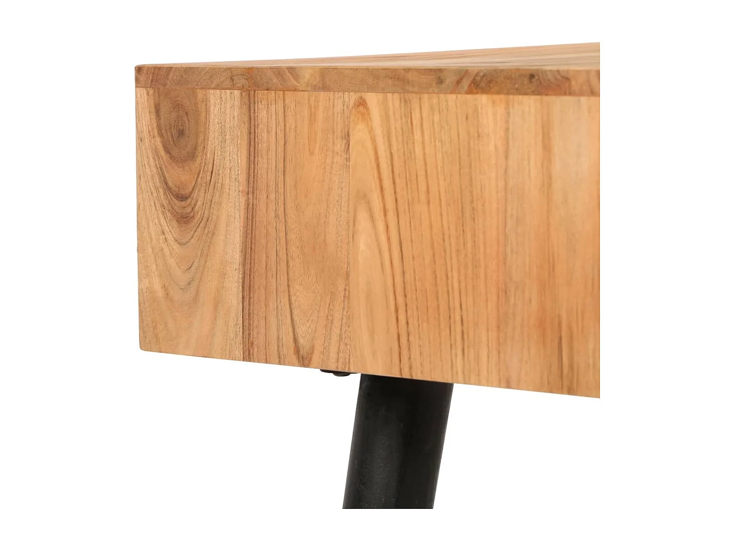 Secretária em madeira de acácia maciça 118x45x76 cm