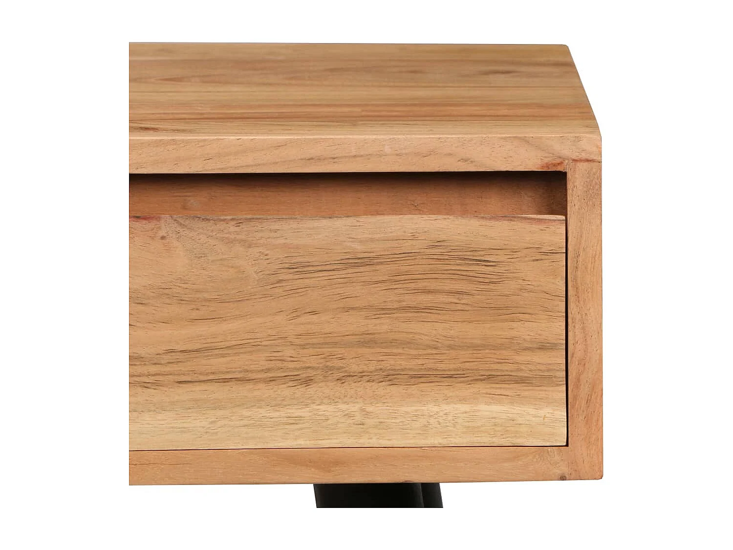 Secretária em madeira de acácia maciça 118x45x76 cm