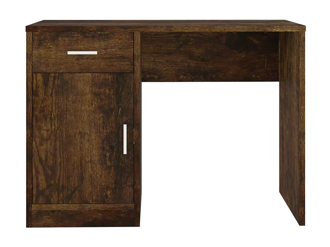 Bureau avec tiroir et armoire Chêne fumé 100x40x73 cm