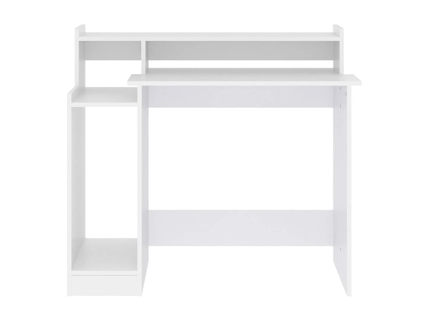 Bureau avec lumières LED Blanc 97x45x90 cm Bois d'ingénierie