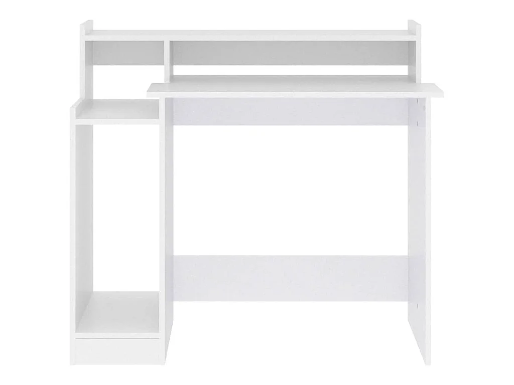 Bureau met LED-verlichting 97x45x90 cm bewerkt hout wit