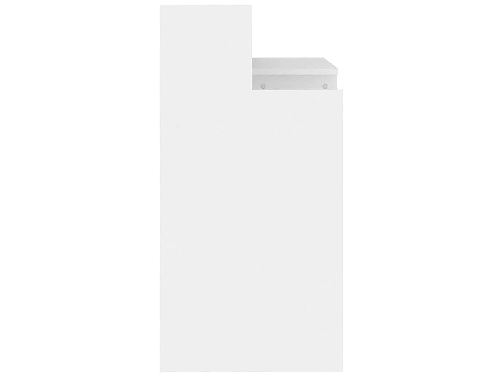 Bureau met LED-verlichting 97x45x90 cm bewerkt hout wit