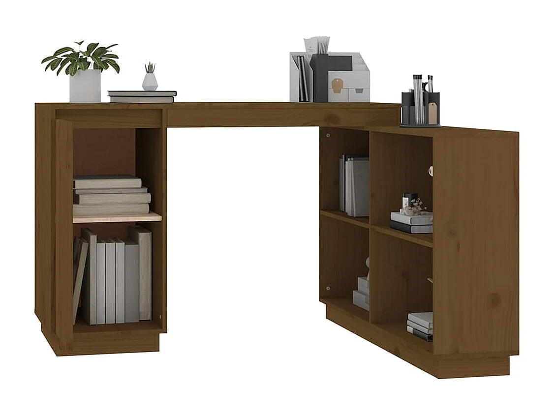 Bureau Marron miel 110x50x75 cm Bois massif de pin