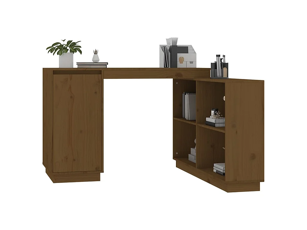 Bureau 110x50x75 cm massief grenenhout honingbruin