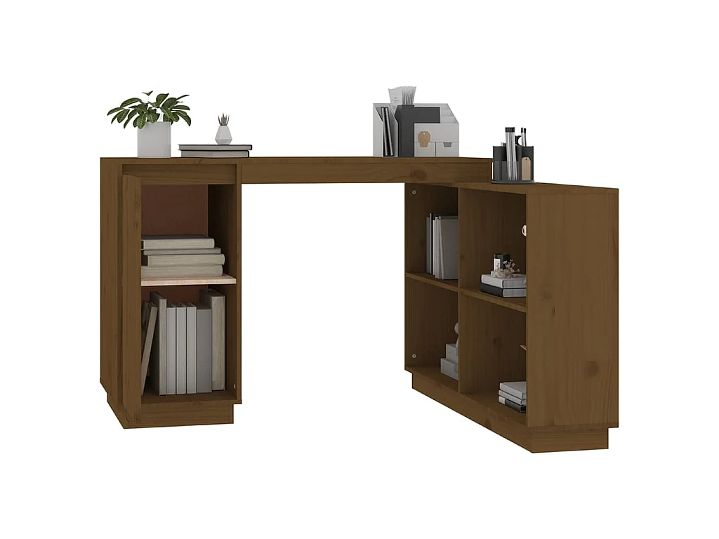Bureau 110x50x75 cm massief grenenhout honingbruin