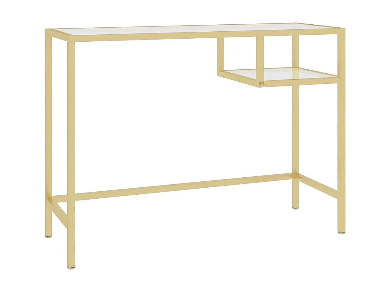 Bureau d'ordinateur Transparent 100x36x74 cm Verre trempé