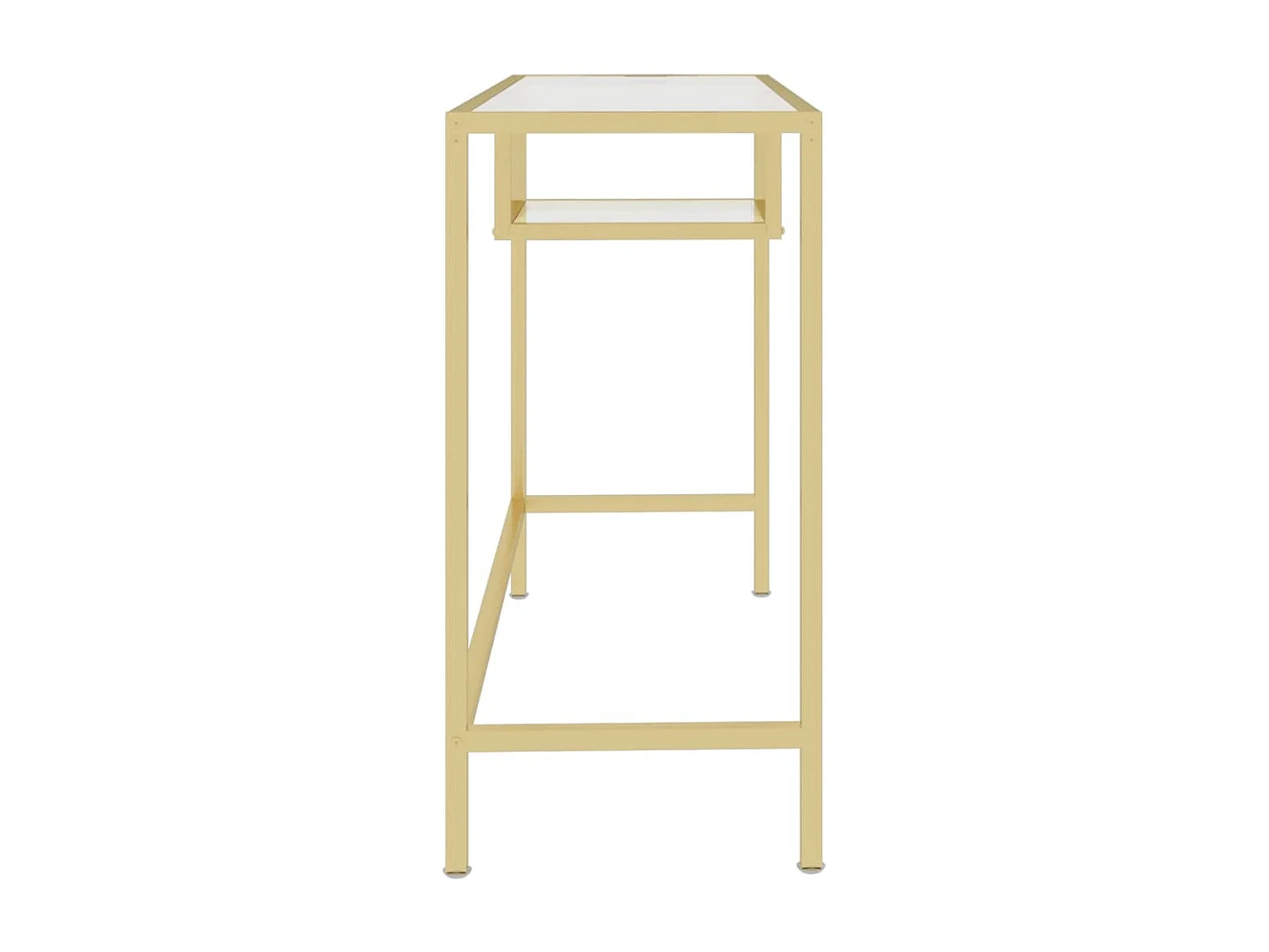 Bureau d'ordinateur Transparent 100x36x74 cm Verre trempé