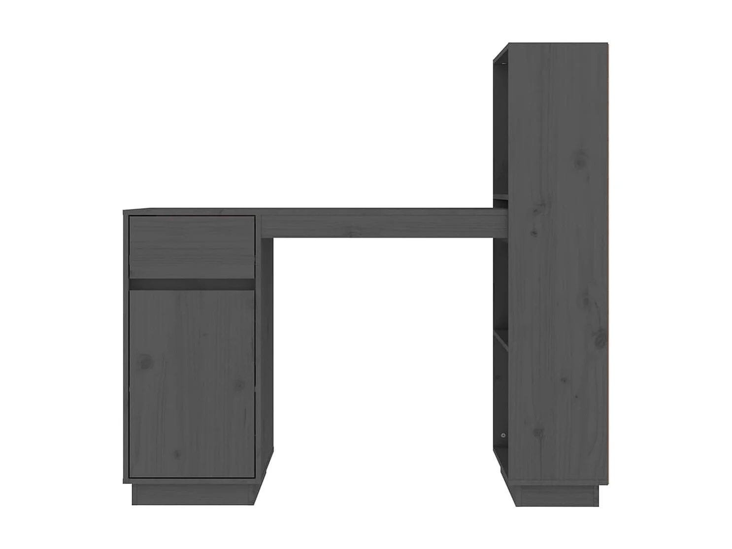 Bureau 110x53x117 cm massief grenenhout grijs