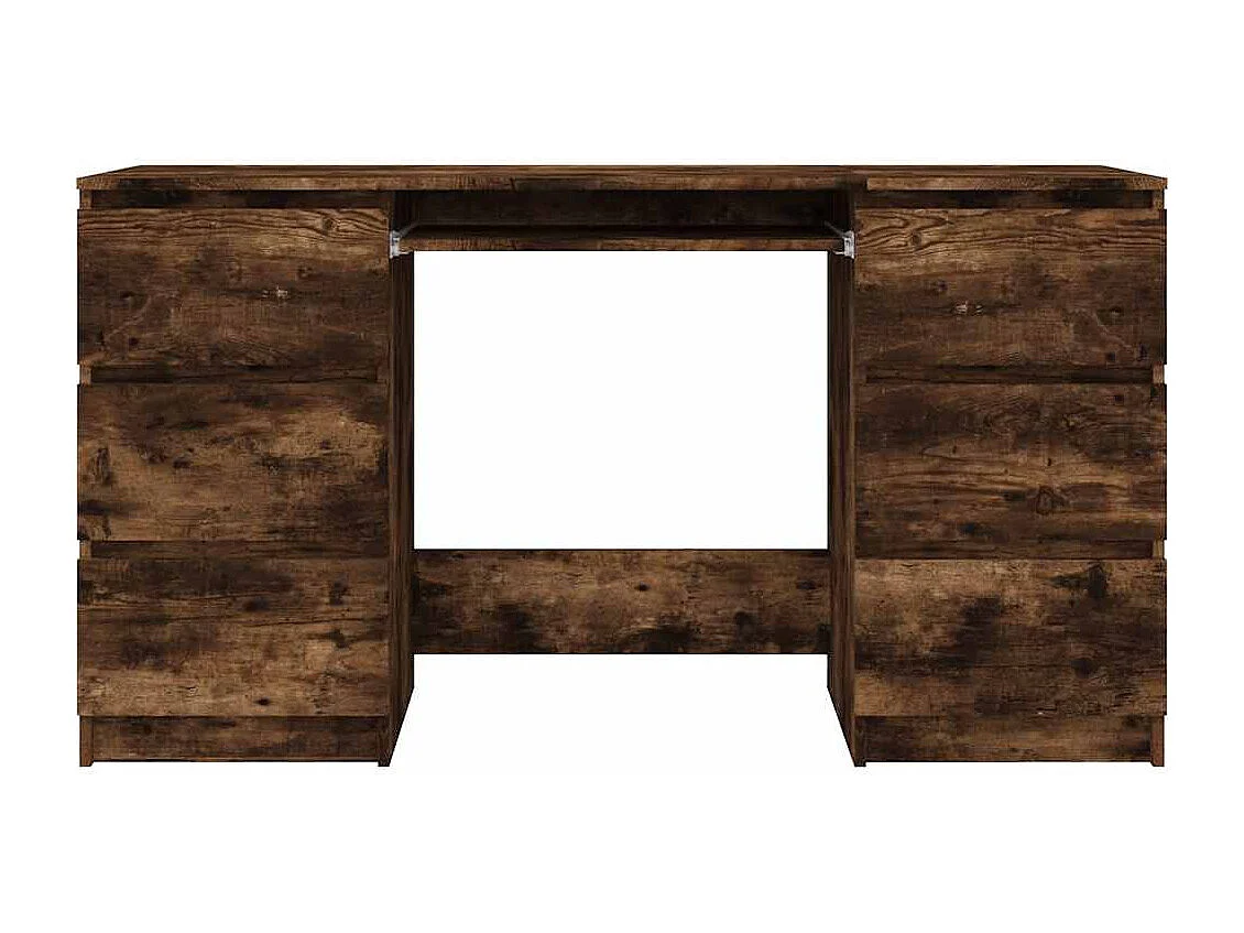 Escritorio madera contrachapada roble ahumado 140x50x77 cm