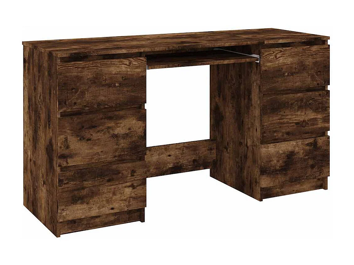 Schreibtisch Räuchereiche 140x50x77 cm Holzwerkstoff