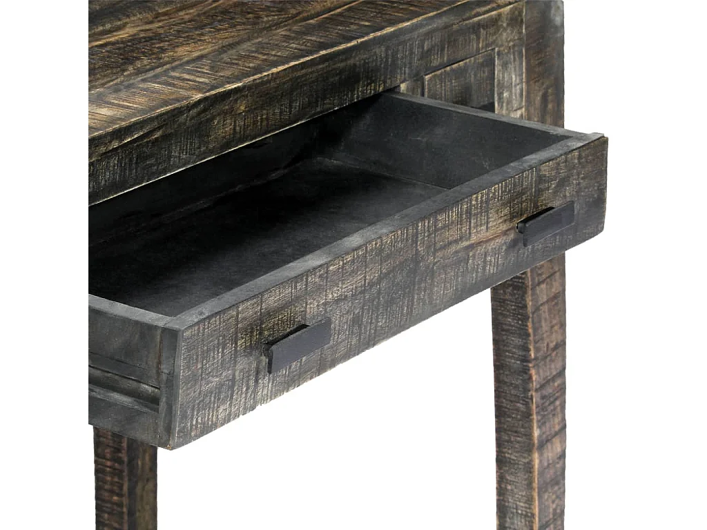 Bureau Noir 110 x 50 x 75 cm Bois de manguier massif