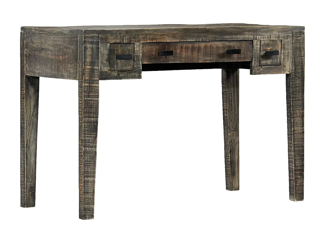 Bureau Noir 110 x 50 x 75 cm Bois de manguier massif