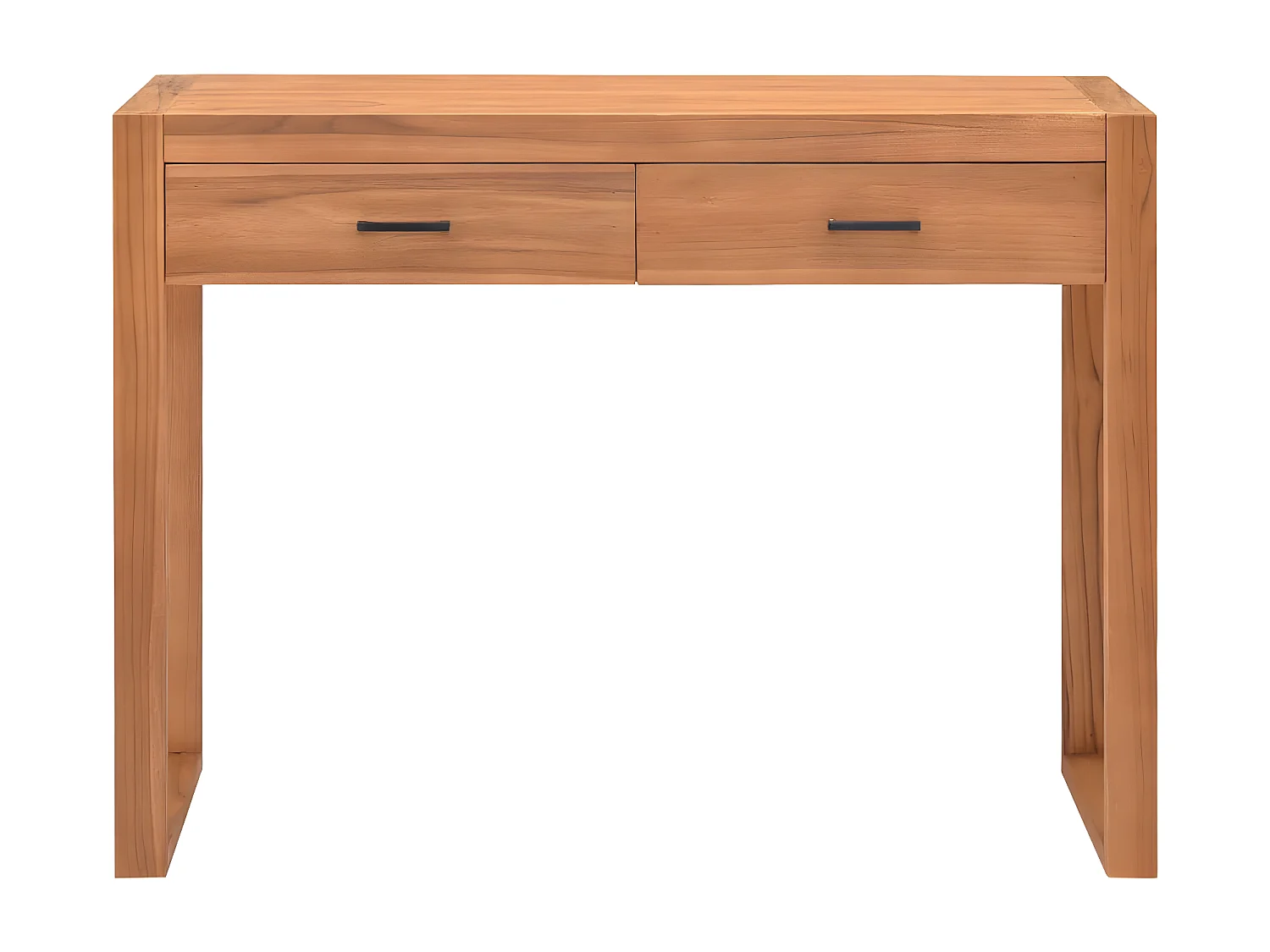 Scrivania con 2 Cassetti 100x40x75 cm in Legno di Teak
