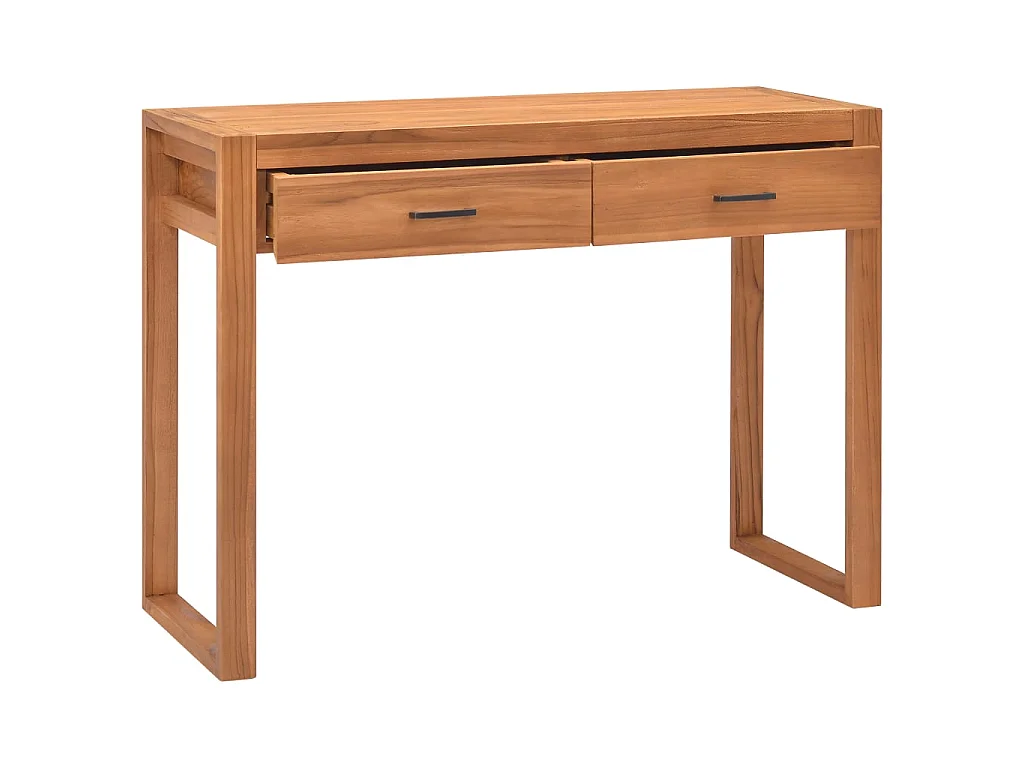 Schreibtisch mit 2 Schubladen 100x40x75 cm Teakholz