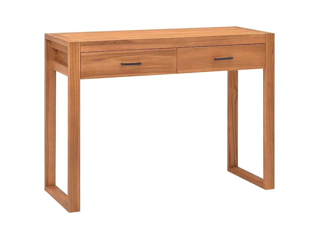 Schreibtisch mit 2 Schubladen 100x40x75 cm Teakholz
