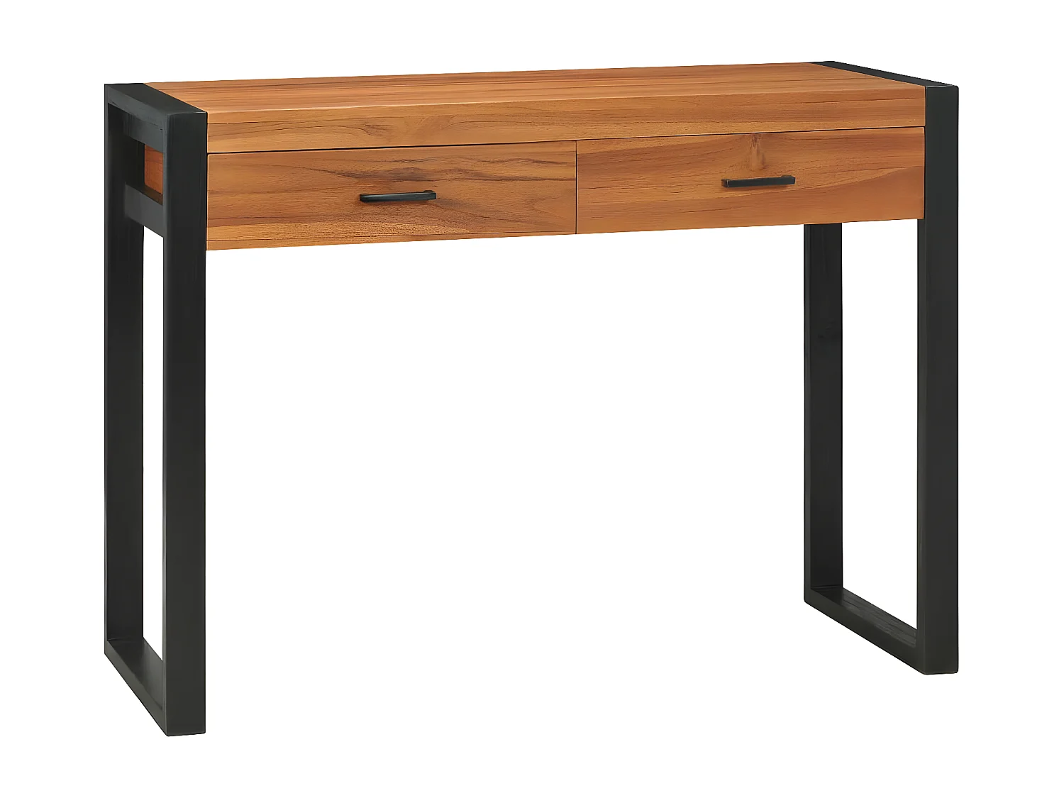 Scrivania con 2 Cassetti 100x40x75 cm in Legno di Teak