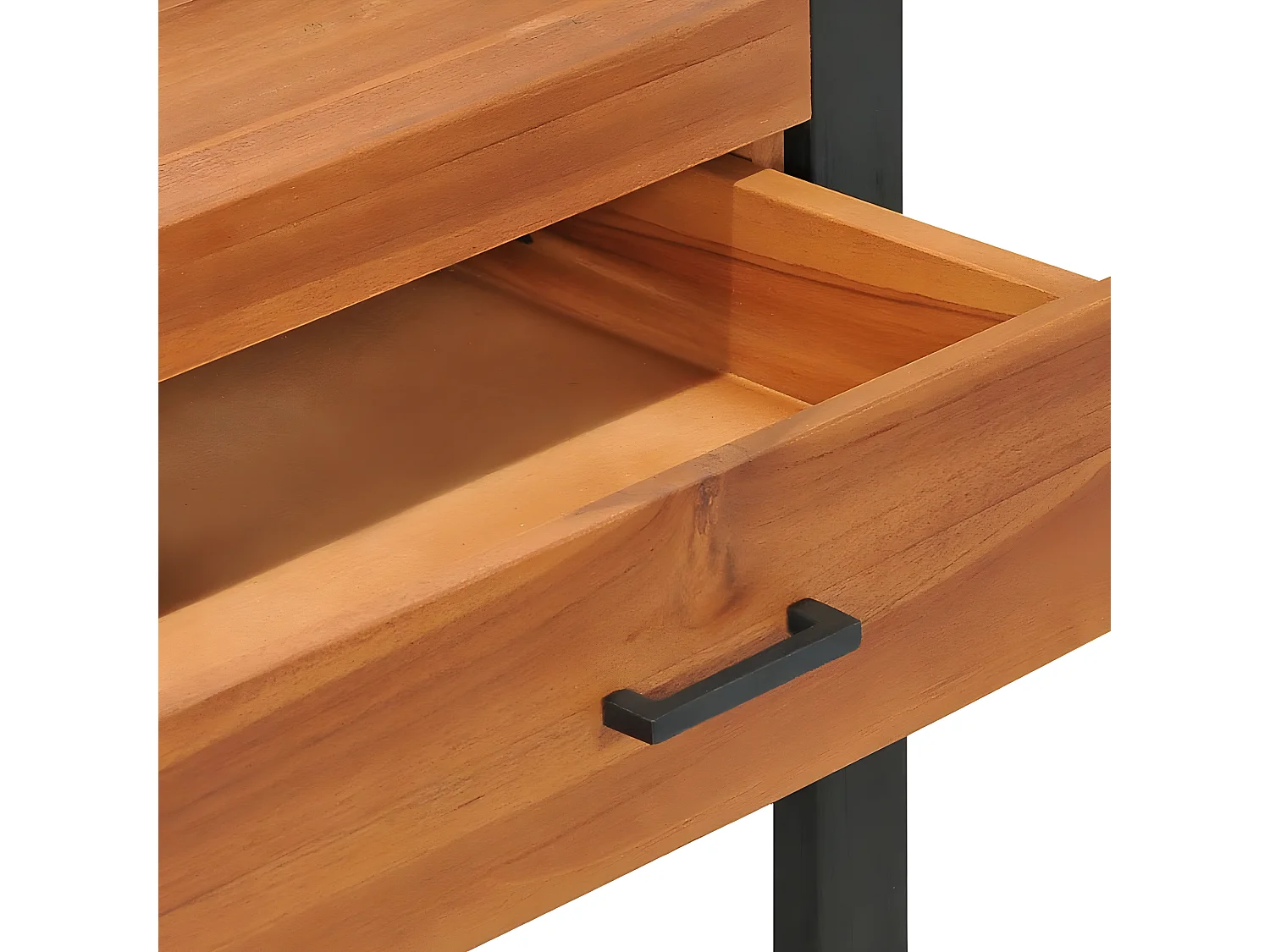 Scrivania con 2 Cassetti 100x40x75 cm in Legno di Teak